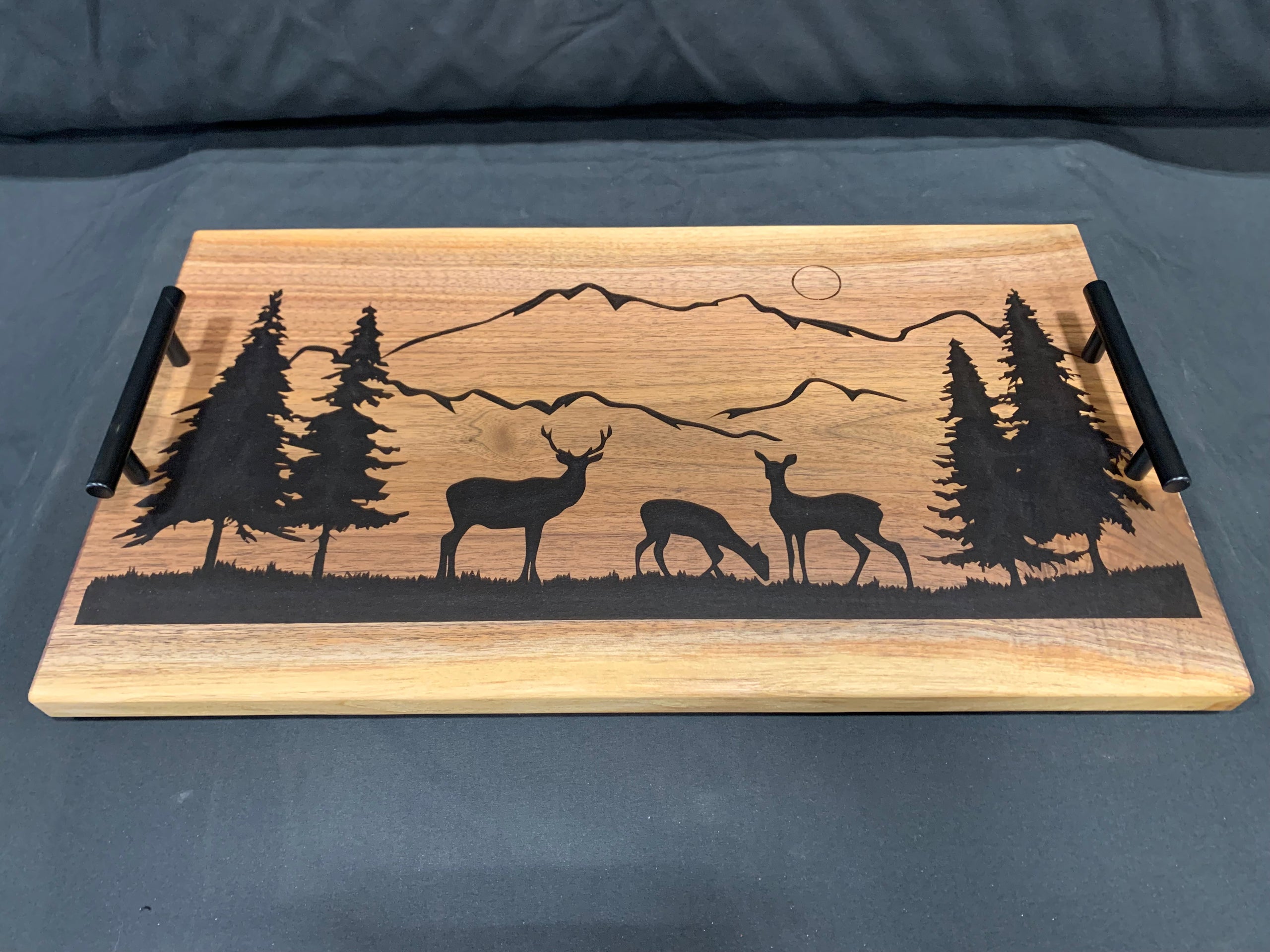 Cedar Woodburn Deer Mystical top Crystal Charging Board